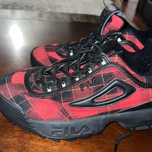 plaid fila sneakers